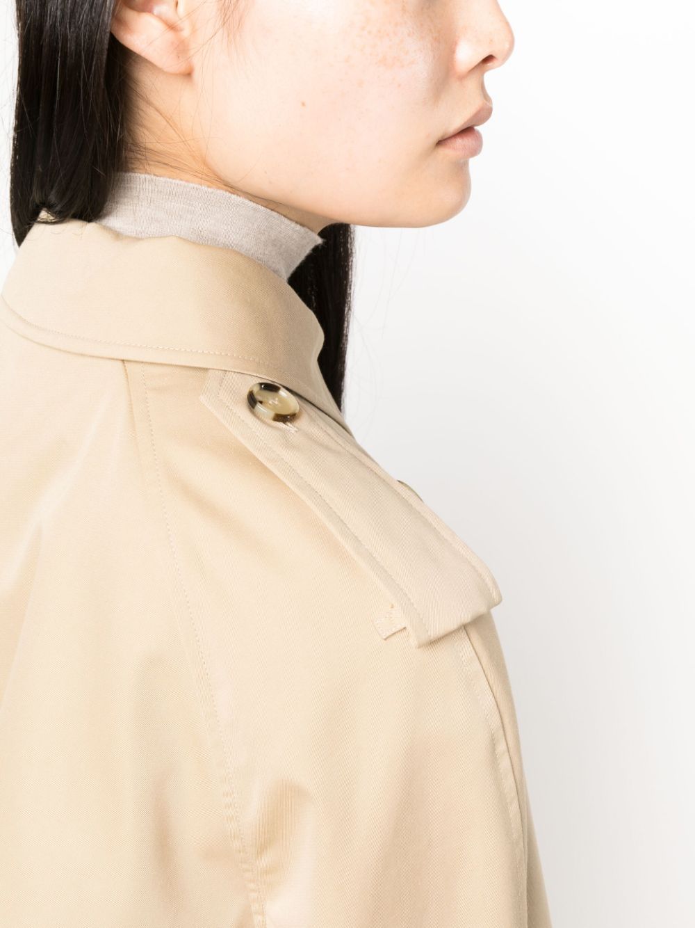 Cotton Trench Jacket in Beige with Vintage Check Lining - Women's Outerwear by Burberry