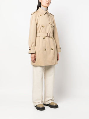 Cotton Trench Jacket in Beige with Vintage Check Lining - Women's Outerwear by Burberry