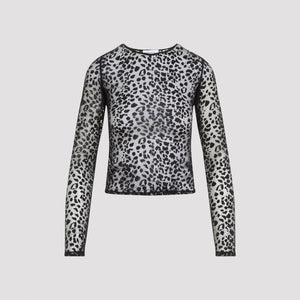 ALEXANDER MCQUEEN Leopard Devoré Top for Women