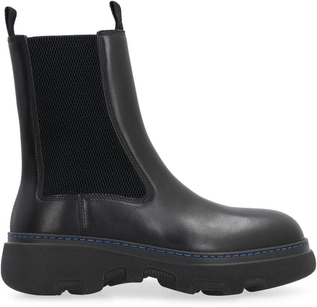 BURBERRY Leather Chelsea Boots for Women - Black