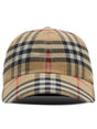 BURBERRY Tan Cotton Check Baseball Cap for Unisex - SS24