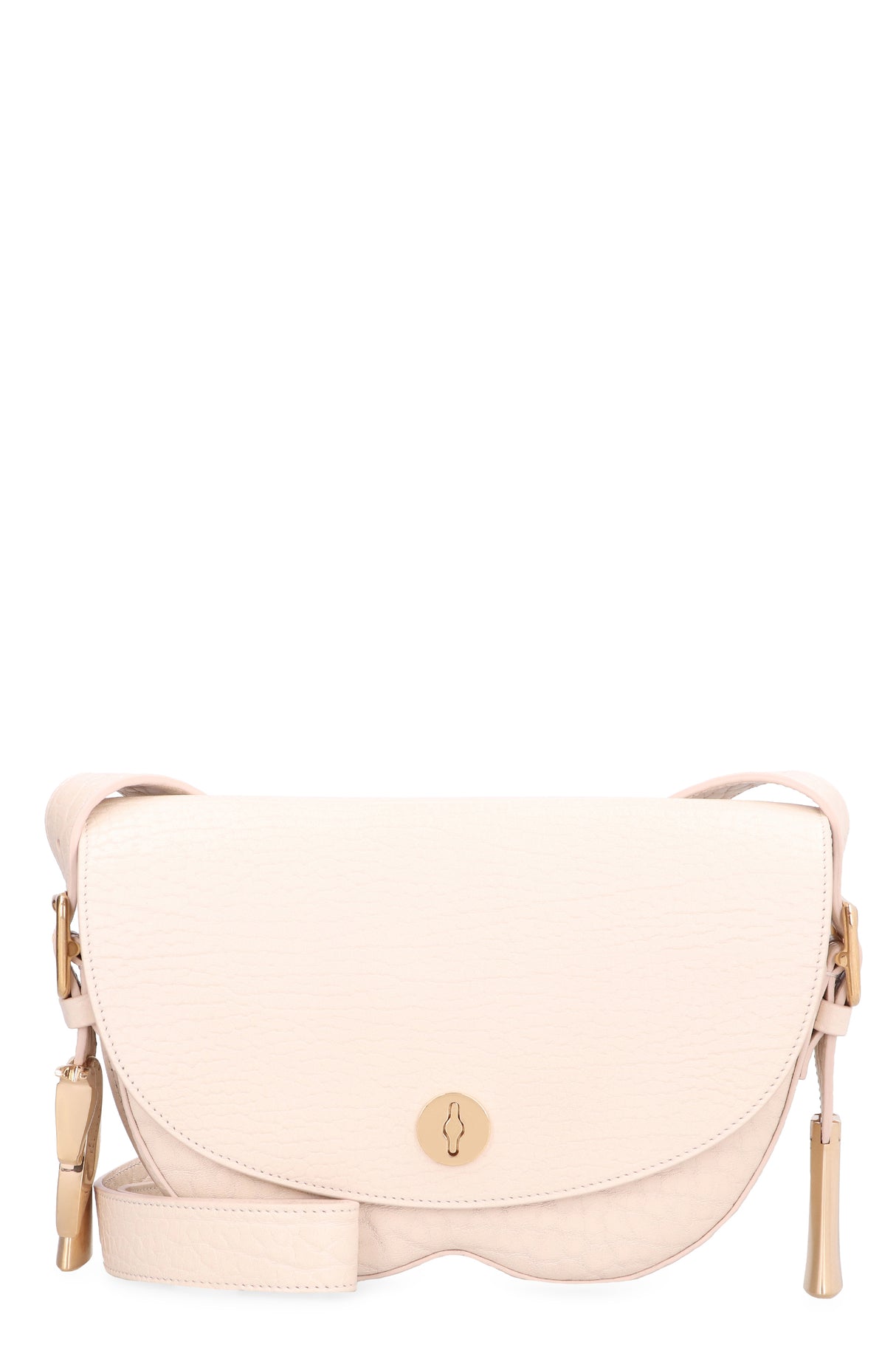 BURBERRY Luxurious Peppled Calfskin Crossbody Handbag