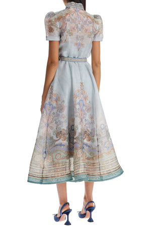 ZIMMERMANN Eden Midi Dress - Fitted A-Line with Paisley Print