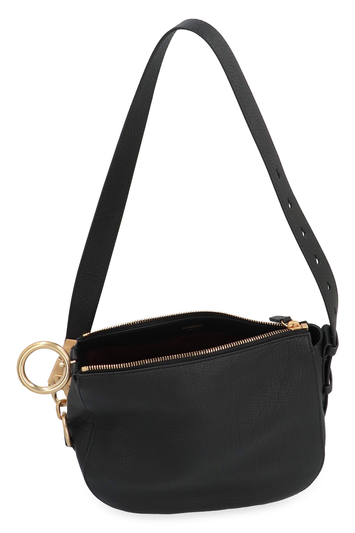 BURBERRY Black Leather Shoulder Handbag for Women - FW23