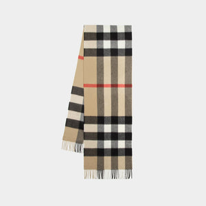 BURBERRY Classic Check Cashmere Scarf