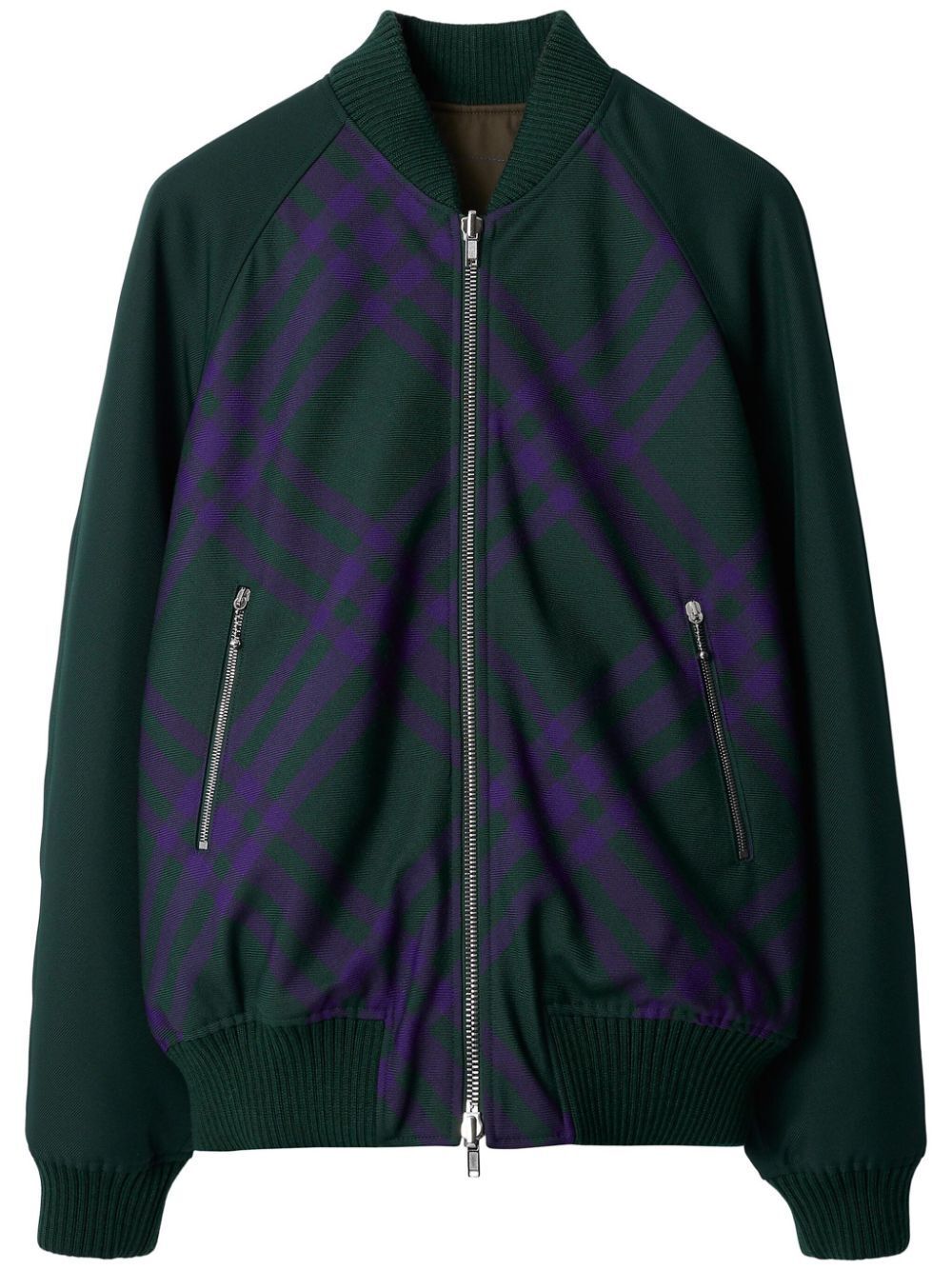 BURBERRY Reversible Bomber Jacket in Techno Wool Twill for Men