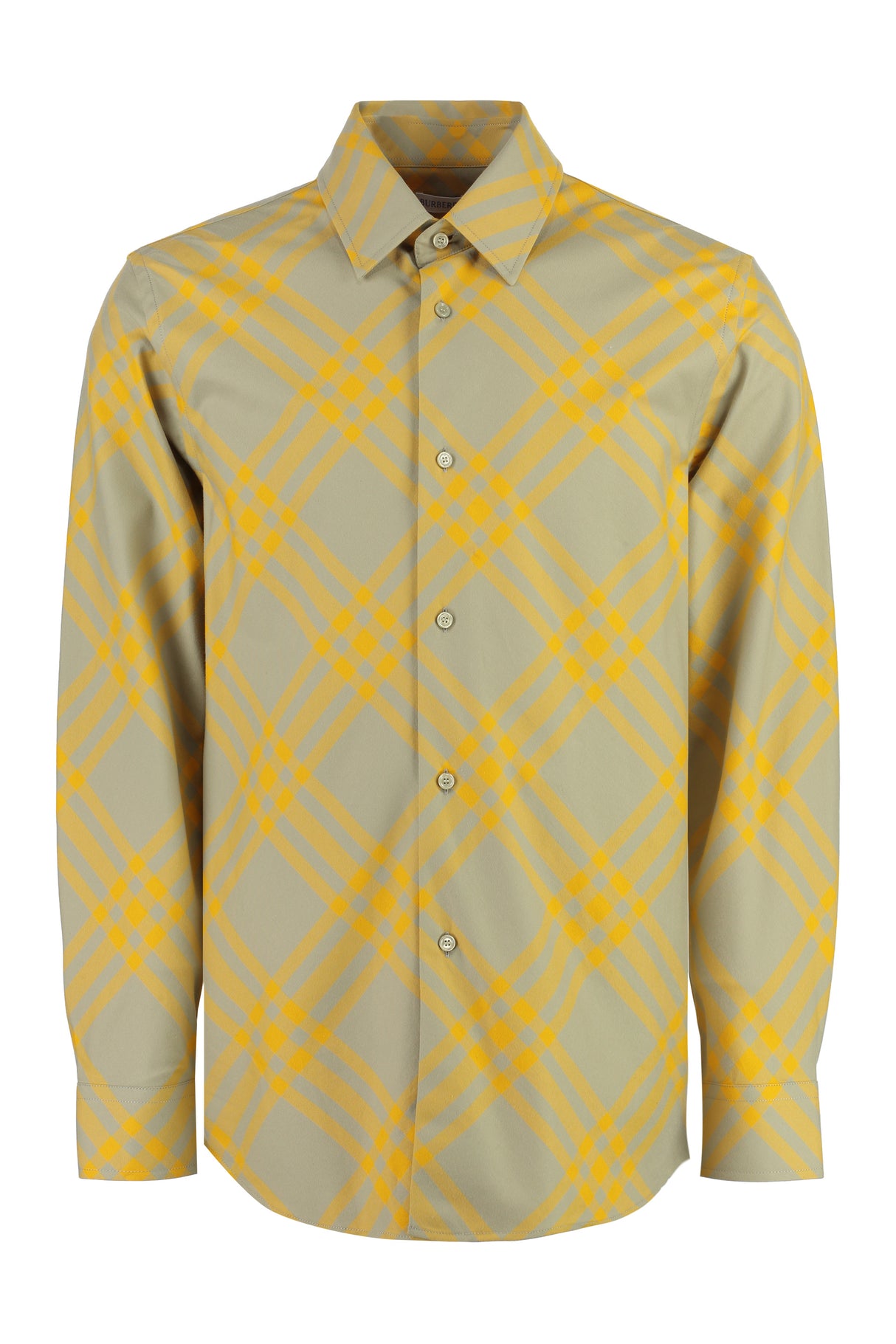 BURBERRY Classic Green Men's Checkered Shirt for FW23