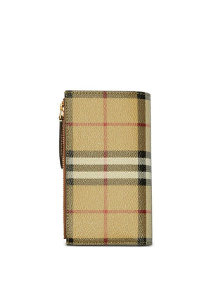 BURBERRY Classic Checkered Leather Cardholder for Men