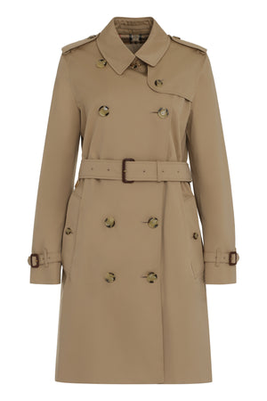 BURBERRY Double-Breasted Cotton Trench Jacket for Women in Beige - SS24