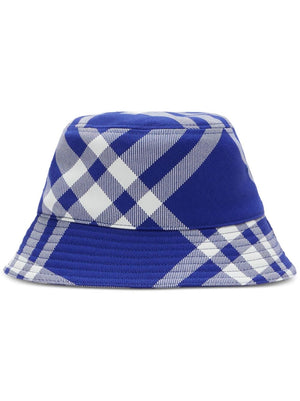 BURBERRY Checkered Design Tonal-Stitching Bucket Hat for Women