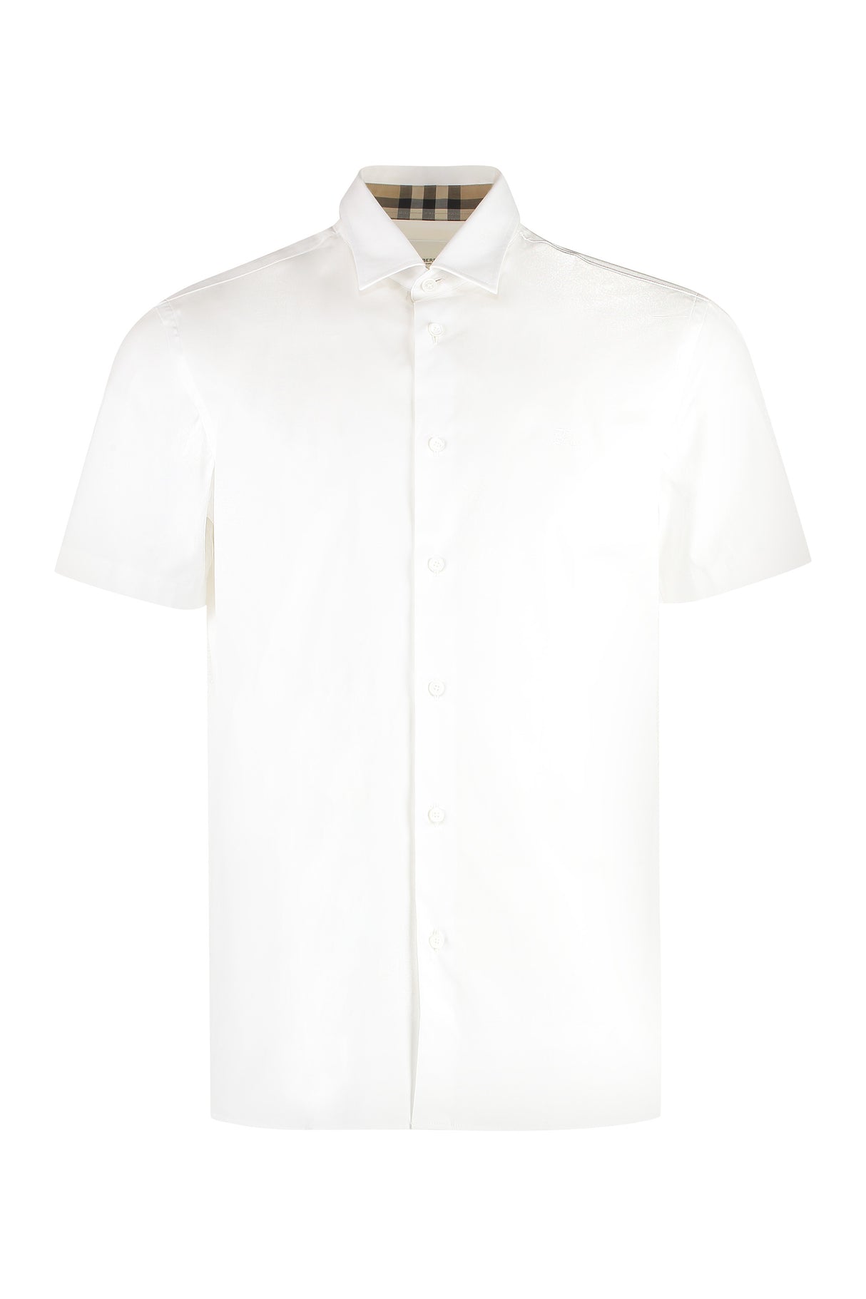 BURBERRY Men's Contemporary White Cotton Blend Tee