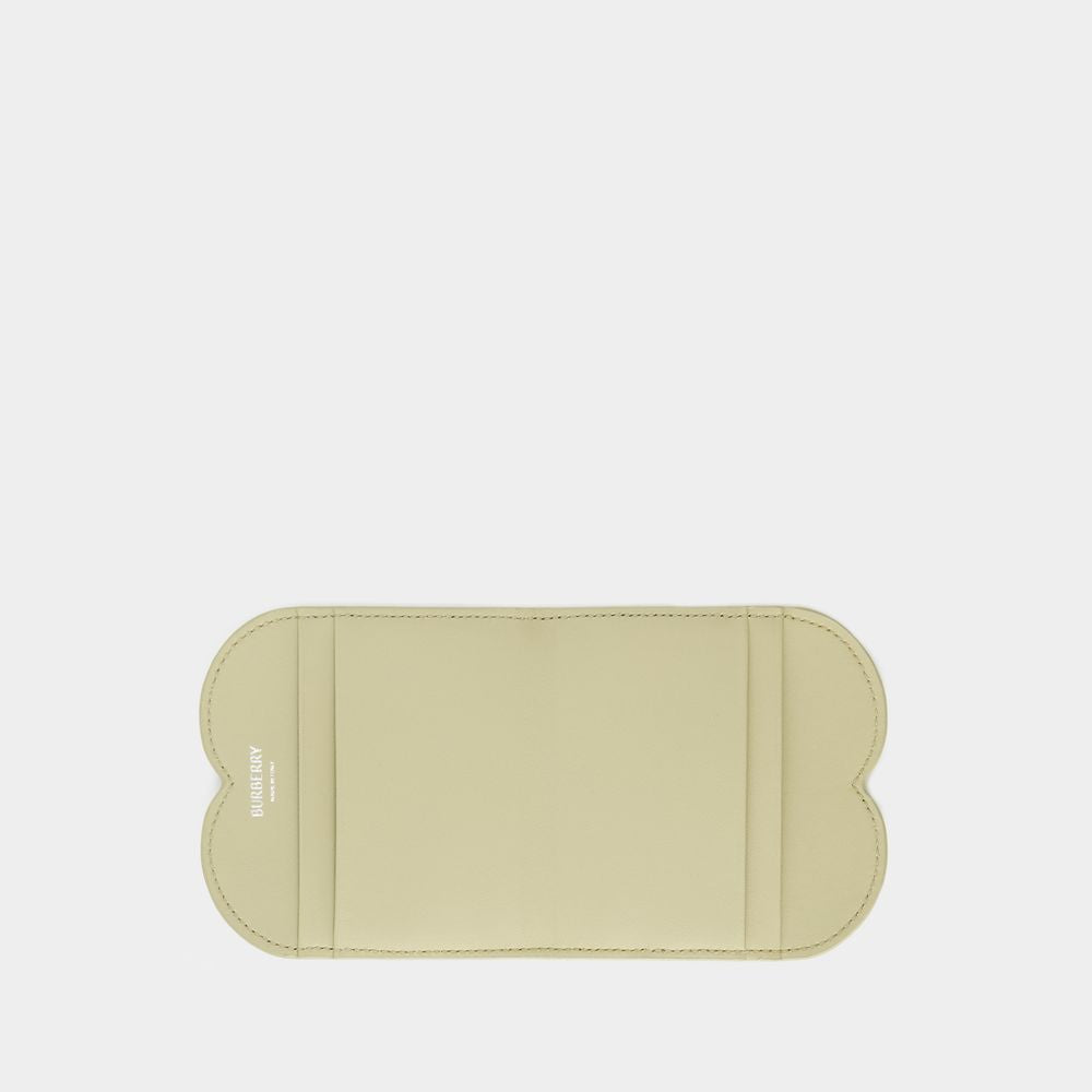 BURBERRY Tan Chess Card Holder for On-the-Go Organizing