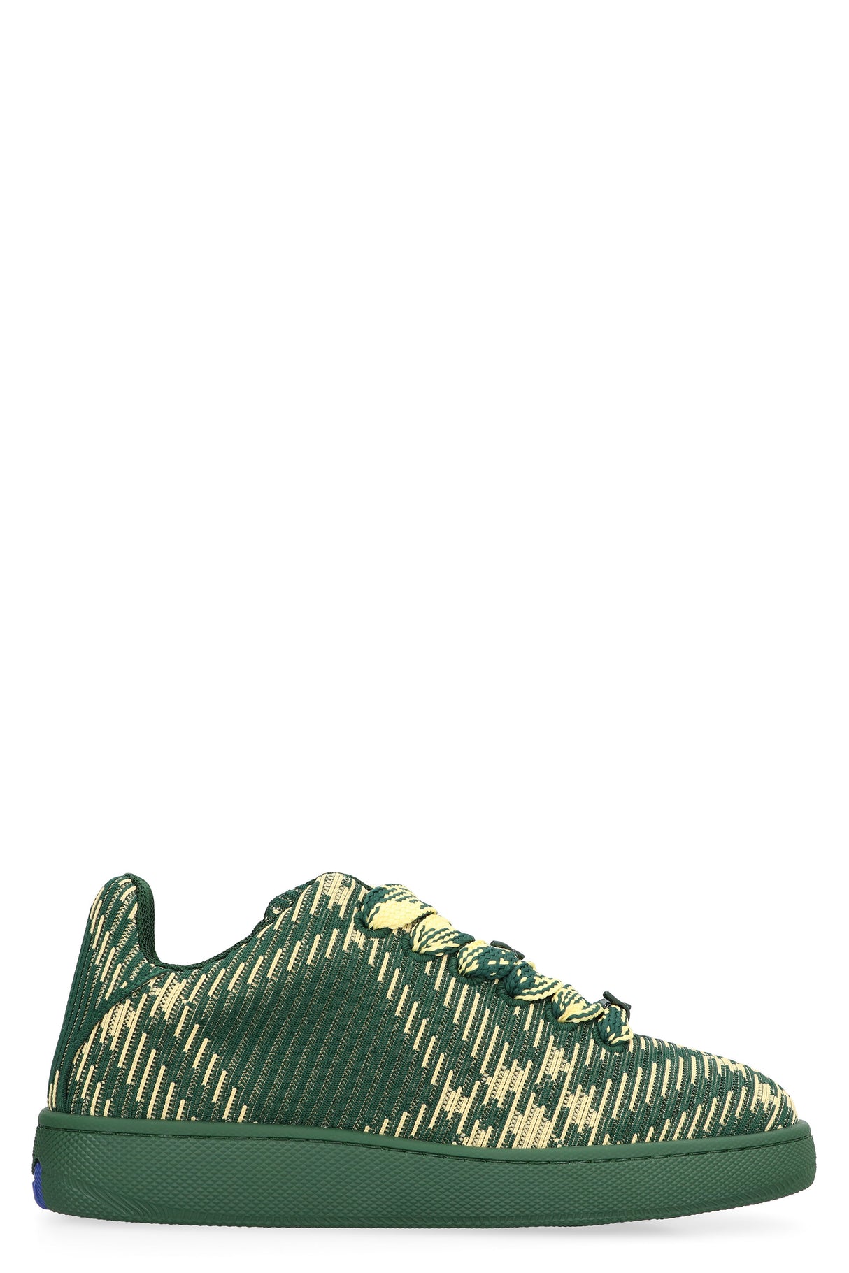 BURBERRY Green Check Low-Top Sneakers for Men