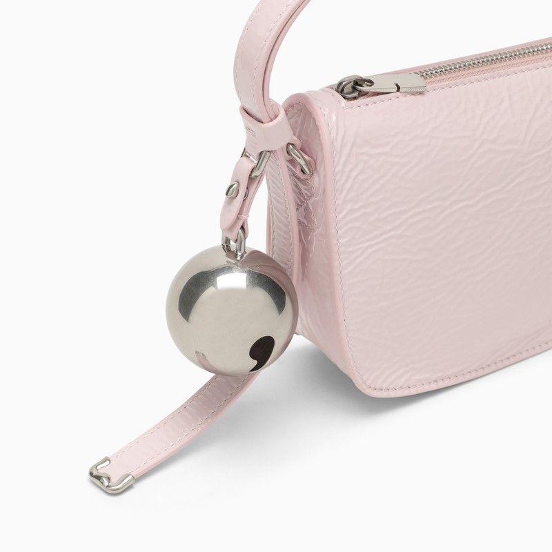 BURBERRY Pink Lamb Leather Shoulder Bag with Antique Silver-Tone Hardware