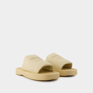 BURBERRY Luxurious Tan Lamb Leather Sandals for Women - SS24 Collection