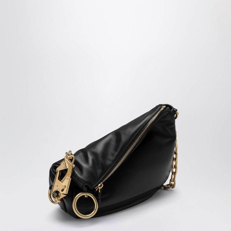 BURBERRY Elegant Black Leather Mini Handbag