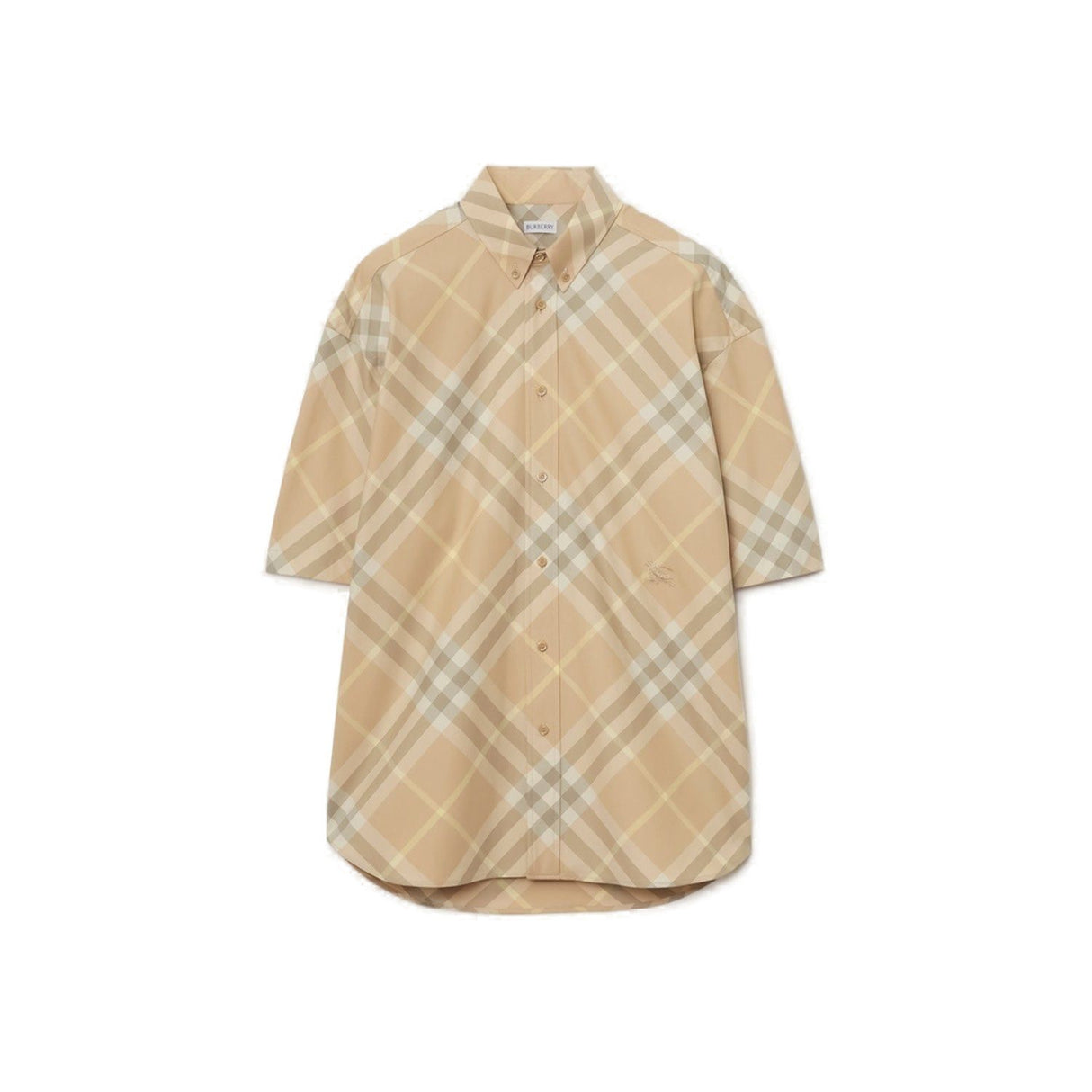 BURBERRY Men's Tan Flax Shirt for SS24 Collection