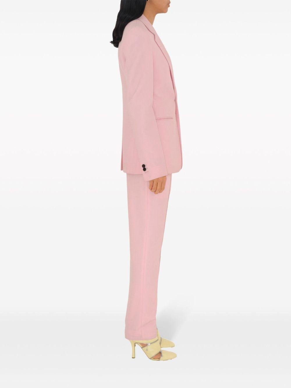 BURBERRY Pink Wool Tailored Jacket for Women - SS24 Collection