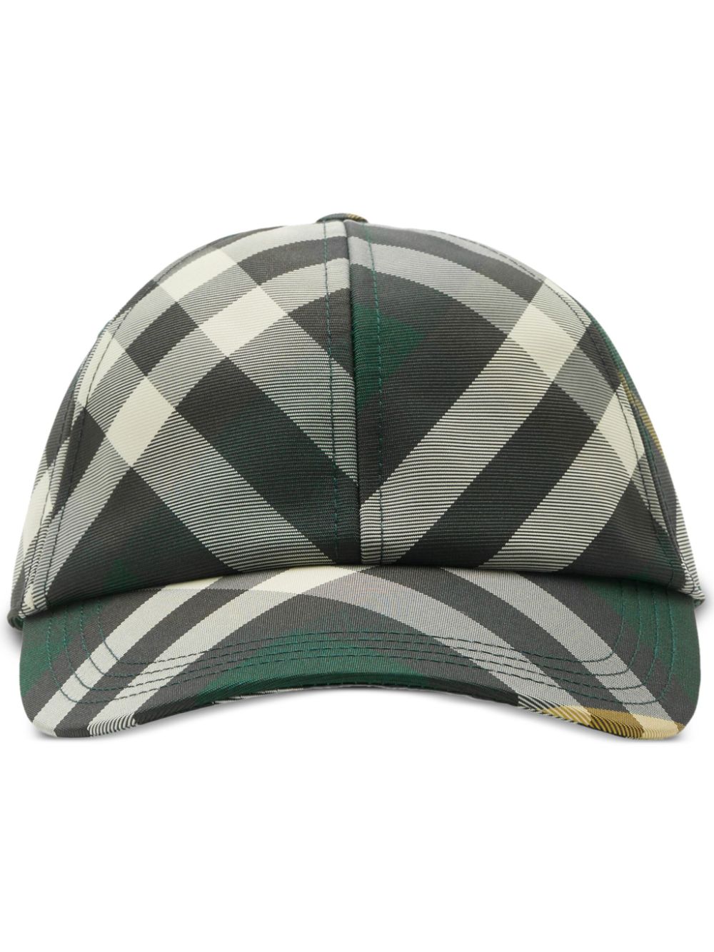 BURBERRY Green All-Over Check Baseball Cap for SS24