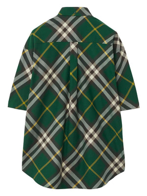 BURBERRY Green Cotton Shirt for Men - SS24 Collection