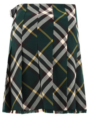 BURBERRY 24SS Green Mini Skirt for Women