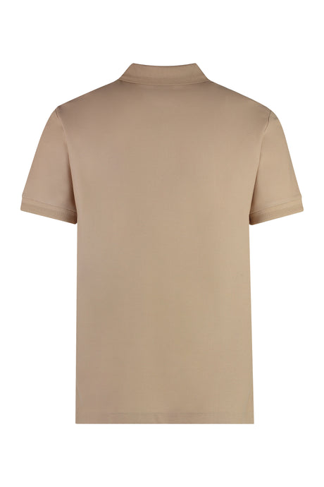 BURBERRY Men's Cotton-Piqué Polo Shirt with Side Slits