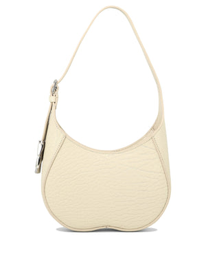 BURBERRY Small Chess White Leather Shoulder Bag with Adjustable Strap and Card Slot - SS24