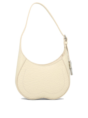 BURBERRY Small Chess White Leather Shoulder Bag with Adjustable Strap and Card Slot - SS24