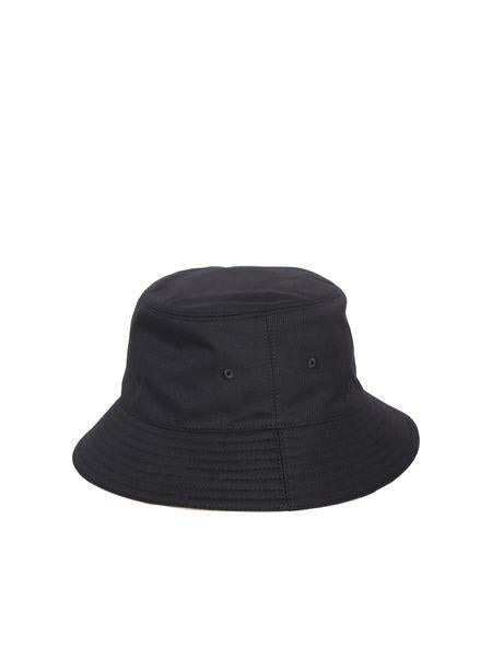 BURBERRY Black Reversible Bucket Hat for Women - Fall/Winter 2024