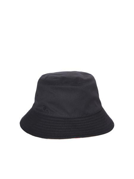 BURBERRY Black Reversible Bucket Hat for Women - Fall/Winter 2024