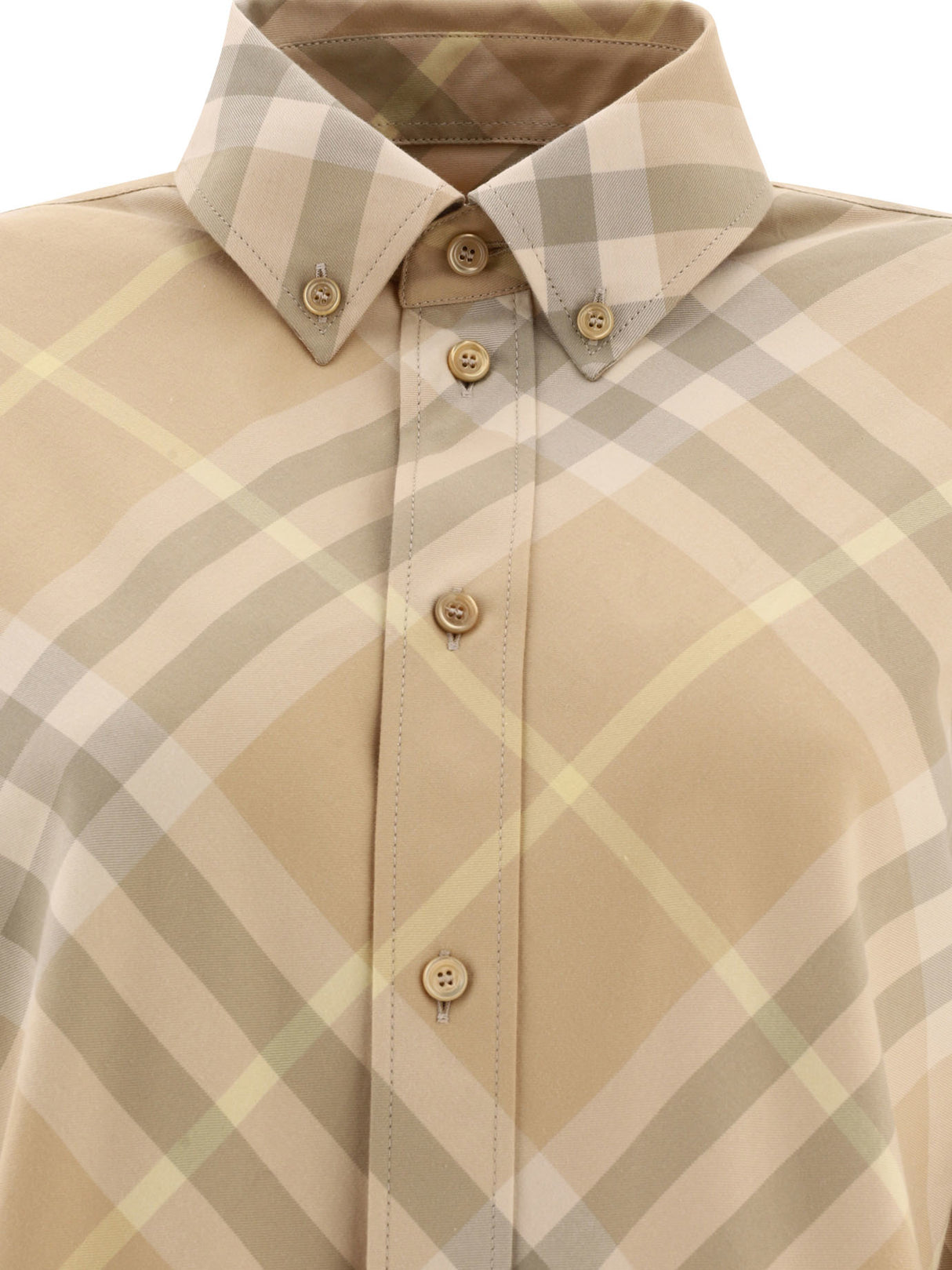 BURBERRY Check Pattern Button-Down Shirt for Women