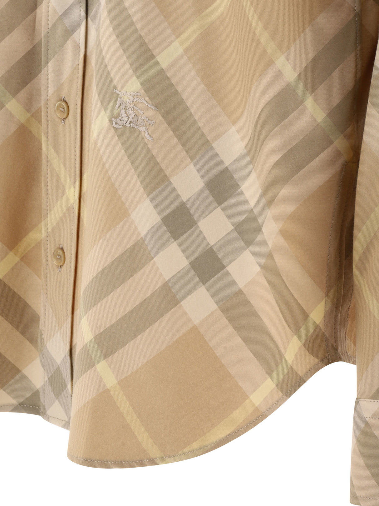 BURBERRY Check Pattern Button-Down Shirt for Women