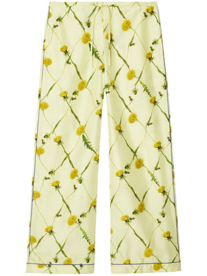 BURBERRY Silk Floral Pajama Pants for Women