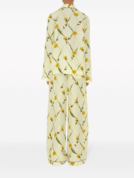 BURBERRY Silk Floral Pajama Pants for Women