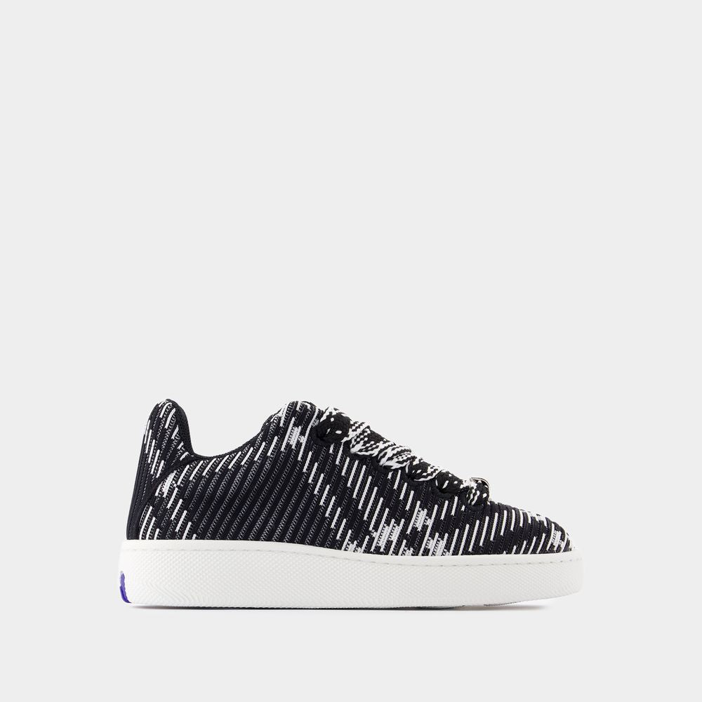 BURBERRY Black Box Knit Sneakers for Women