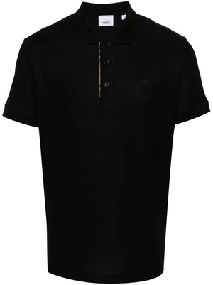 BURBERRY Men's Short-Sleeved Black Top - 2024 Fashion Collection