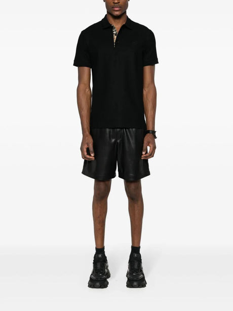 BURBERRY Men's Short-Sleeved Black Top - 2024 Fashion Collection