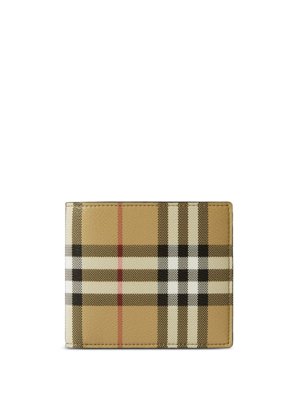 BURBERRY Beige Checkered Wallet for Men - SS24 Collection