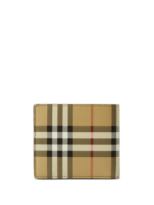 BURBERRY Beige Checkered Wallet for Men - SS24 Collection