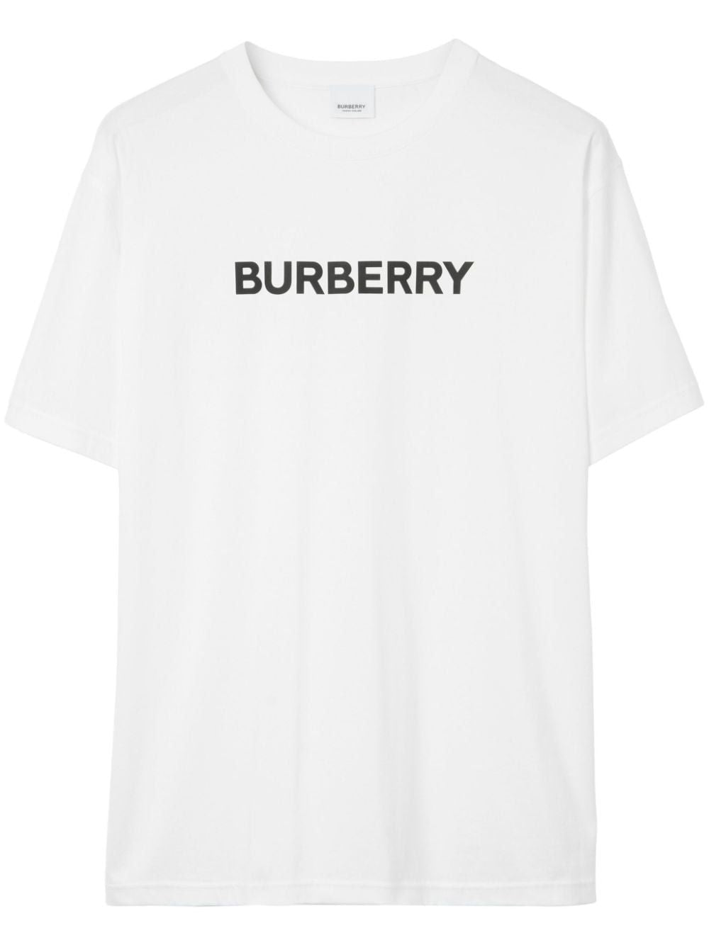 BURBERRY Men's White Cotton Crew-Neck T-Shirt for SS24