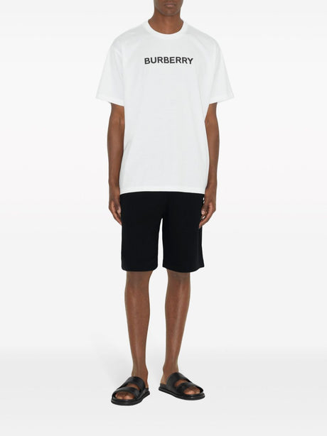 BURBERRY Men's White Cotton Crew-Neck T-Shirt for SS24