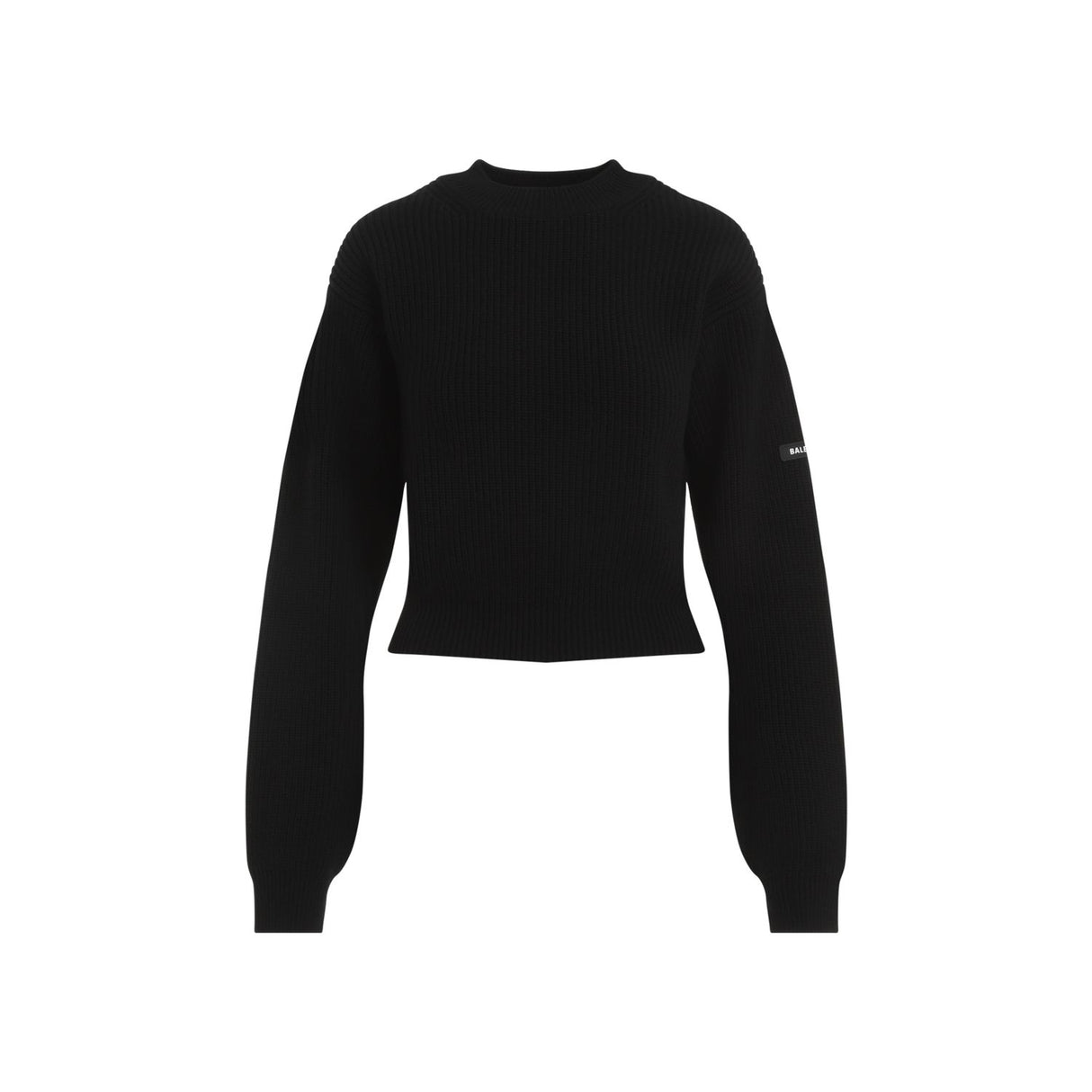 BALENCIAGA Essential Cropped Wool Sweater for Women