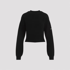 BALENCIAGA Essential Cropped Wool Sweater for Women