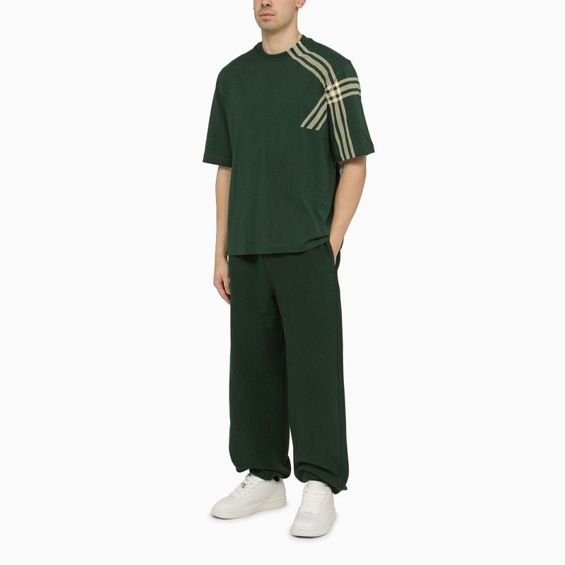 BURBERRY Ivy Green Cotton Jogging Pants for Men