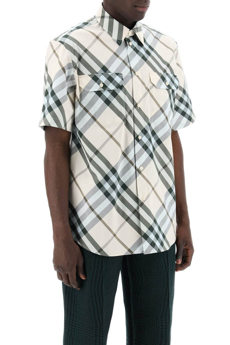 BURBERRY Men's Short-Sleeved Checkered Shirt - Relaxed Fit