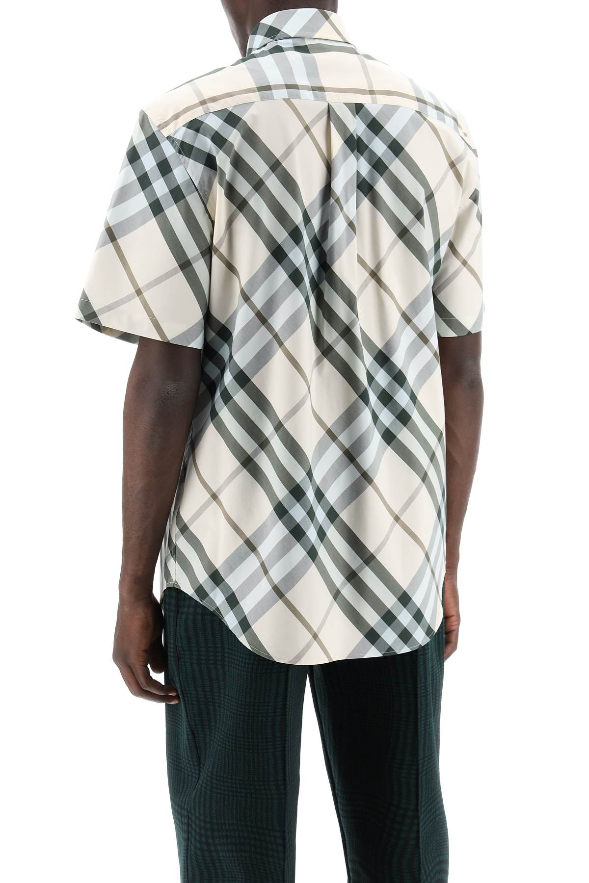 BURBERRY Men's Short-Sleeved Checkered Shirt - Relaxed Fit