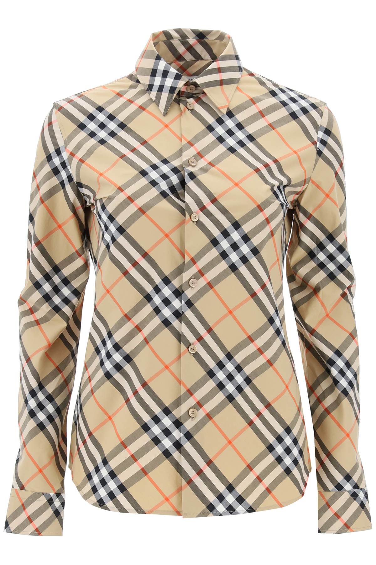 BURBERRY Classic Check Pattern Cotton Shirt for Women