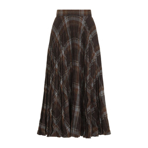 BALENCIAGA Pleated Wool Skirt for Women - FW24 Collection