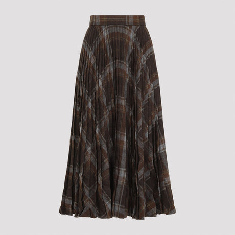 BALENCIAGA Pleated Wool Skirt for Women - FW24 Collection