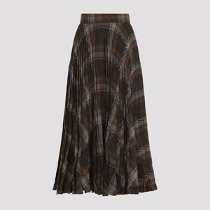 BALENCIAGA Pleated Wool Skirt for Women - FW24 Collection